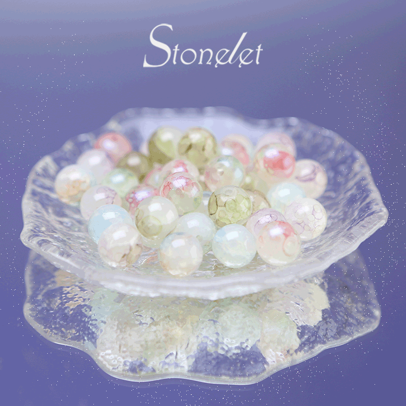Stonelet DIY Bead Box(1oz) β Mixed Aesthetic Healing Energy Stones for Bracelet Making | Ins-Style, Relaxing, Creative Jewelry DIY Kit-9019