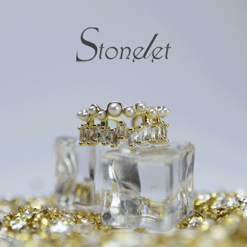 Stonelet Zircon Pearl Double Layer Ring French Gentle Adjustable Elegant Unique Chic 2025 Party Street Date Gift Accessory