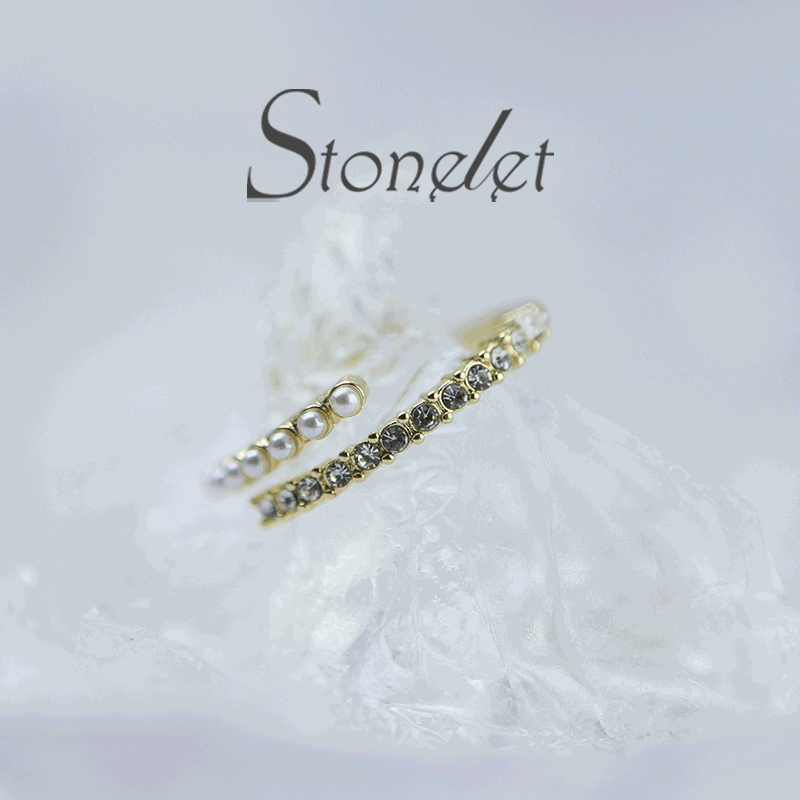 Stonelet Pearl Open Ring 2025 Trendy Stylish Minimalist Adjustable Unique Elegant Daily Street Snap Gift Accessory