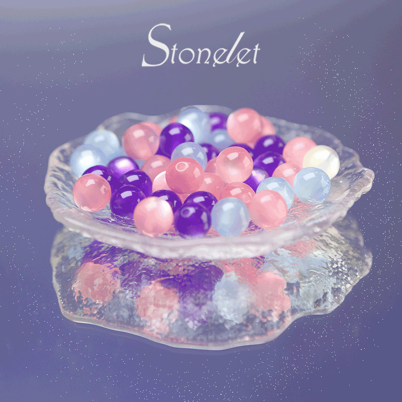 Stonelet DIY Bead Box(1oz) – Mixed Aesthetic Healing Energy Stones for Bracelet Making | Ins-Style, Relaxing, Creative Jewelry DIY Kit-9033