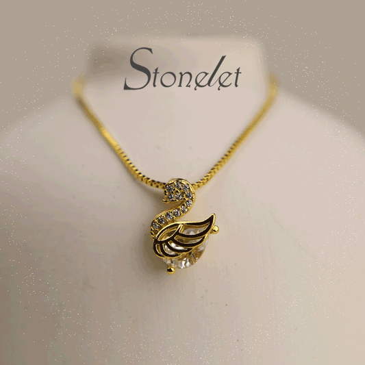 Stonelet Leda and Swan Necklace Zircon Elegant Unique Versatile Dainty Sparkling Collarbone Daily Party Gift Accessory