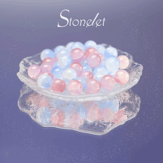 Stonelet DIY Bead Box(1oz) – Mixed Aesthetic Healing Energy Stones for Bracelet Making | Ins-Style, Relaxing, Creative Jewelry DIY Kit-9043