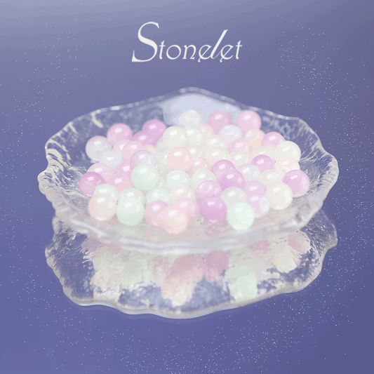 Stonelet DIY Bead Box(1oz) – Mixed Aesthetic Healing Energy Stones for Bracelet Making | Ins-Style, Relaxing, Creative Jewelry DIY Kit-9055