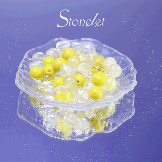 Stonelet DIY Bead Box(1oz) – Mixed Aesthetic Healing Energy Stones for Bracelet Making | Ins-Style, Relaxing, Creative Jewelry DIY Kit-9057