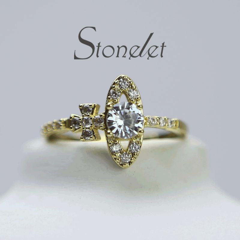 Stonelet Saturn Crystal Ring Adjustable Sparkling Elegant Luxe Unique 2025 Party Date Daily Gift Accessory