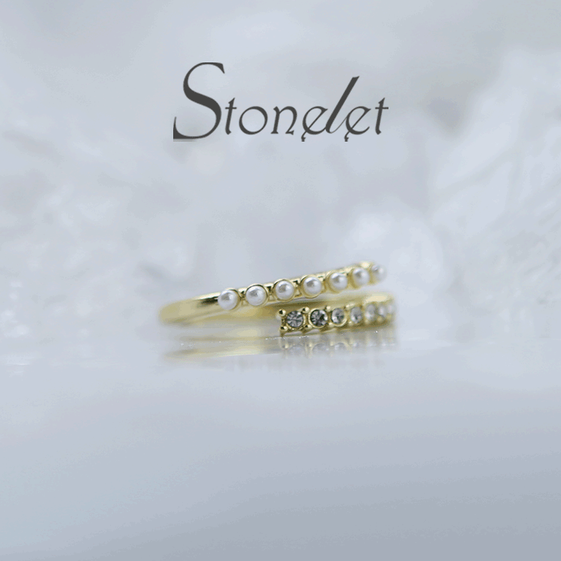 Stonelet Pearl Open Ring 2025 Trendy Stylish Minimalist Adjustable Unique Elegant Daily Street Snap Gift Accessory