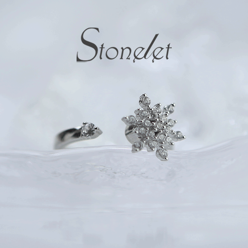 Stonelet Snowflake Rotatable Ring Adjustable Stylish UniqueDainty Eye-catching Party Daily Gift Fashion Accessory