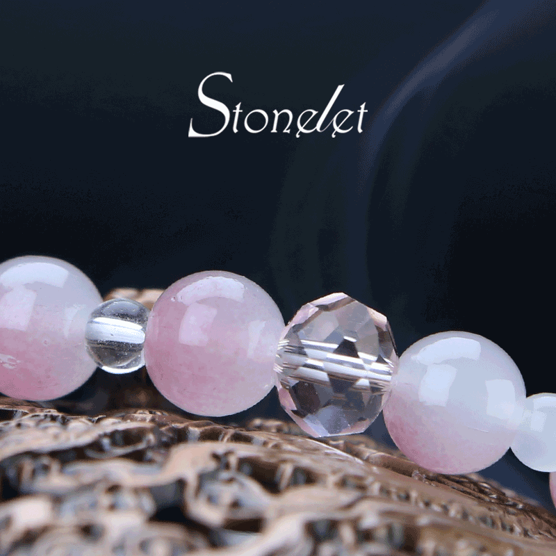 Stonelet Spring Letter Peach Blossom Tassel Bracelet 2025 Handmade Sakura Jewelry Unique Romantic Style Delicate Gift for Friends-6029