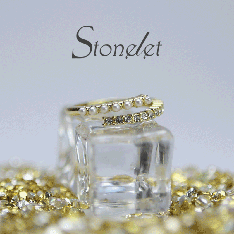 Stonelet Pearl Open Ring 2025 Trendy Stylish Minimalist Adjustable Unique Elegant Daily Street Snap Gift Accessory